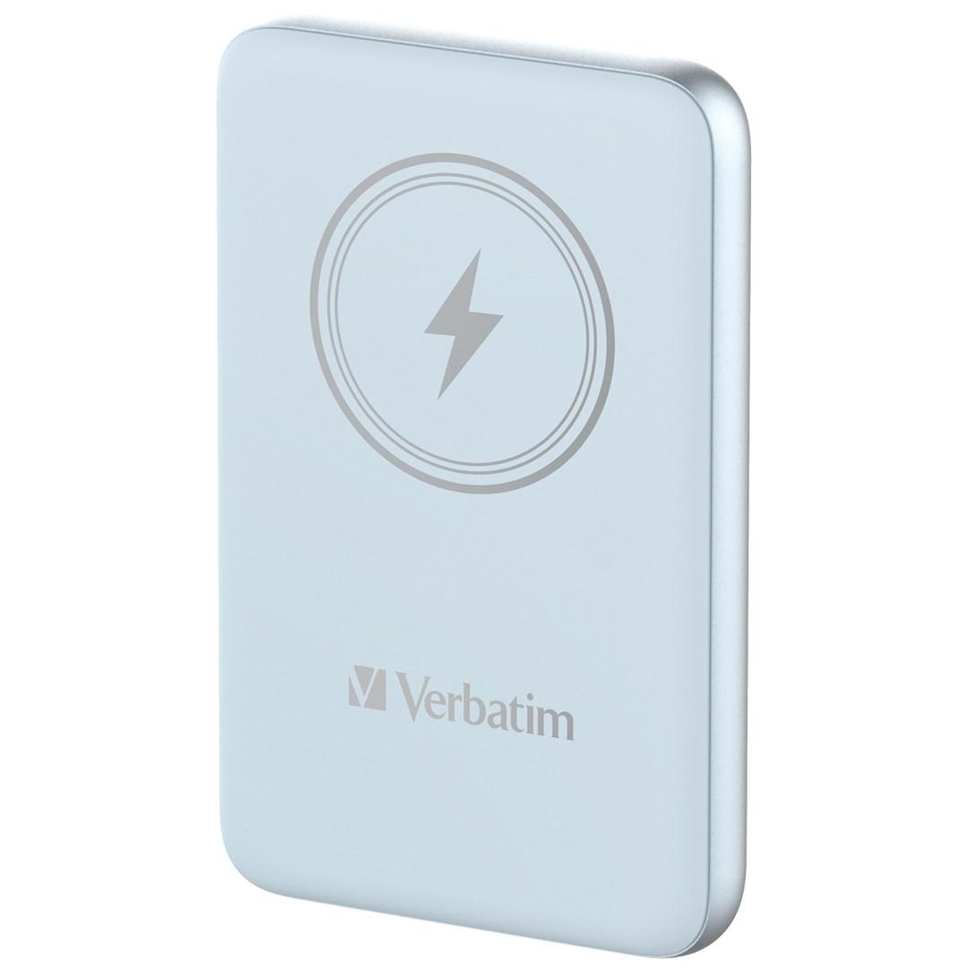 Powerbank trådløs – Verbatim Charge ‘n’ Go Magnetisk 10.000 mAh (blå)
