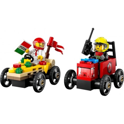 LEGO City 60458 – Pizza vs. Brandbil byggesæt (70 dele)