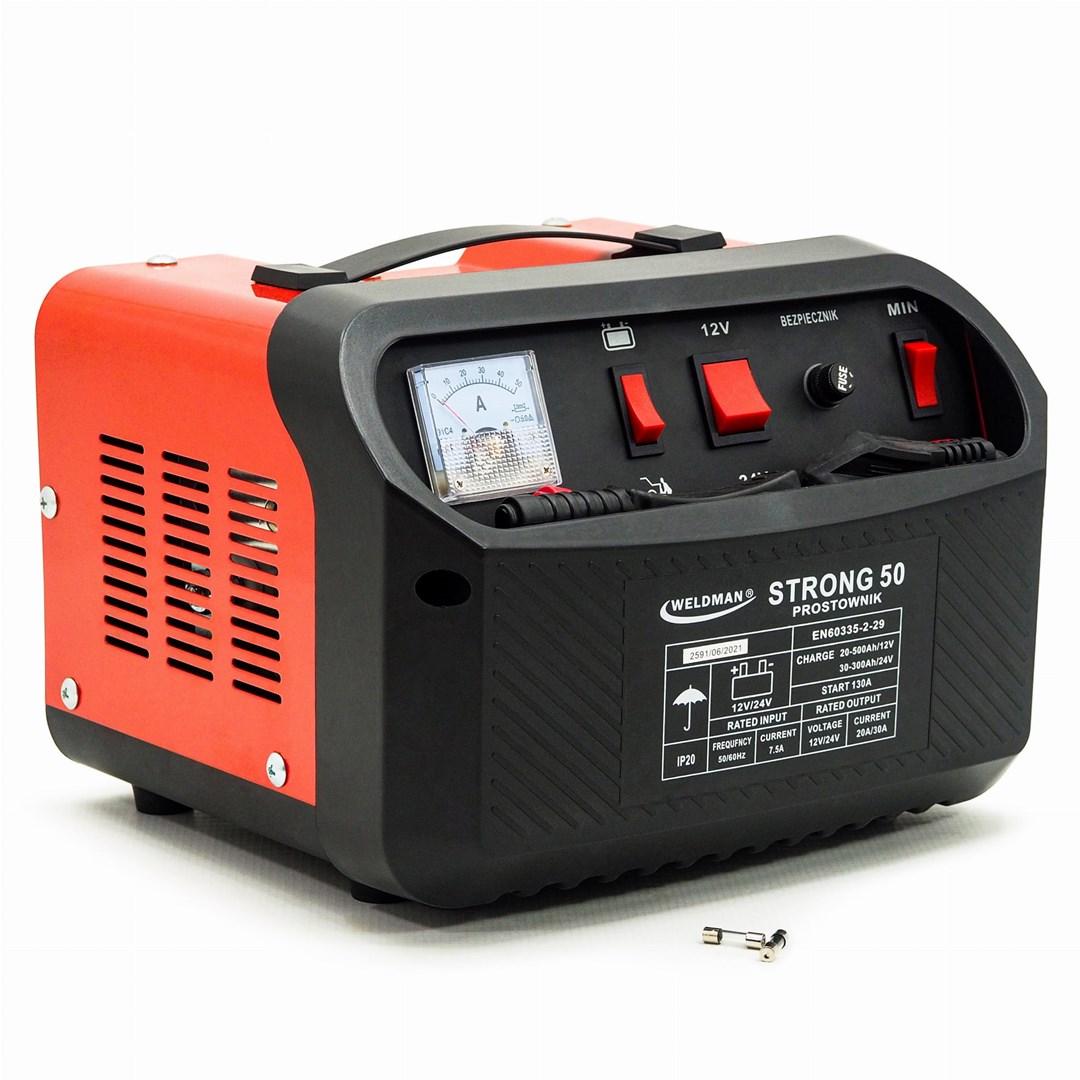 Batterioplader og starthjælp 12V/24V - WELDMAN Strong 50