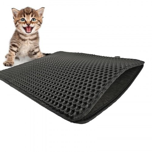 Kattebakke-måtte DIAMENTIQ sort rektangel 40 × 50 cm
