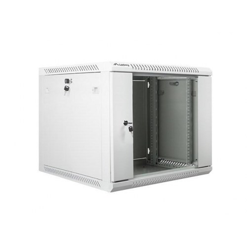 19" vægmonteret rackskab 9U – Lanberg, grå