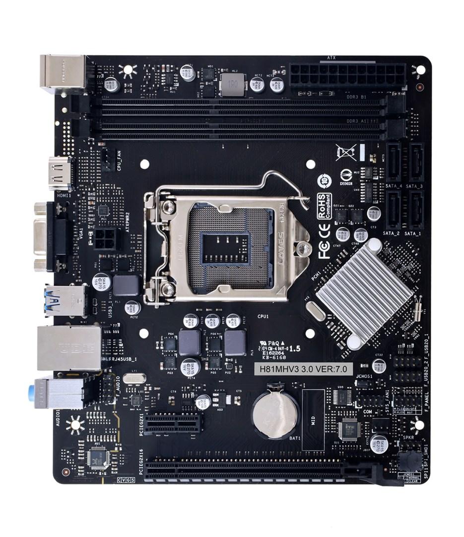Bundkort micro ATX - Biostar H81MHV3 3.0, Intel H81, LGA 1150 billede