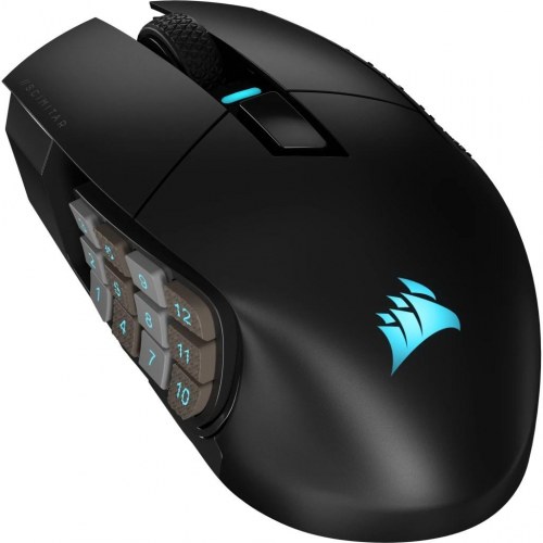 Gaming mus Corsair Scimitar Elite Wireless - højrehåndet, 26.000 DPI