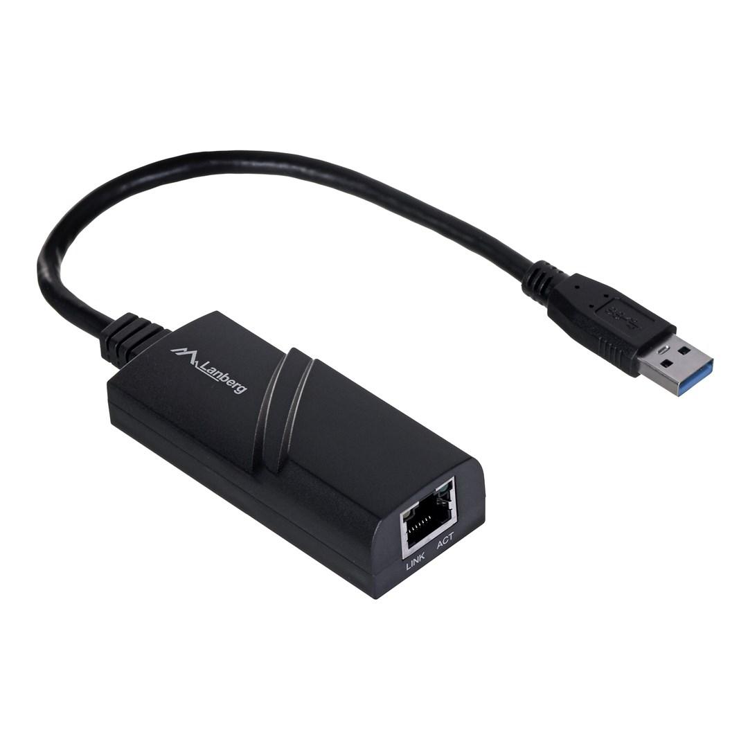 USB netværksadapter Lanberg - USB til RJ45 (sort) billede