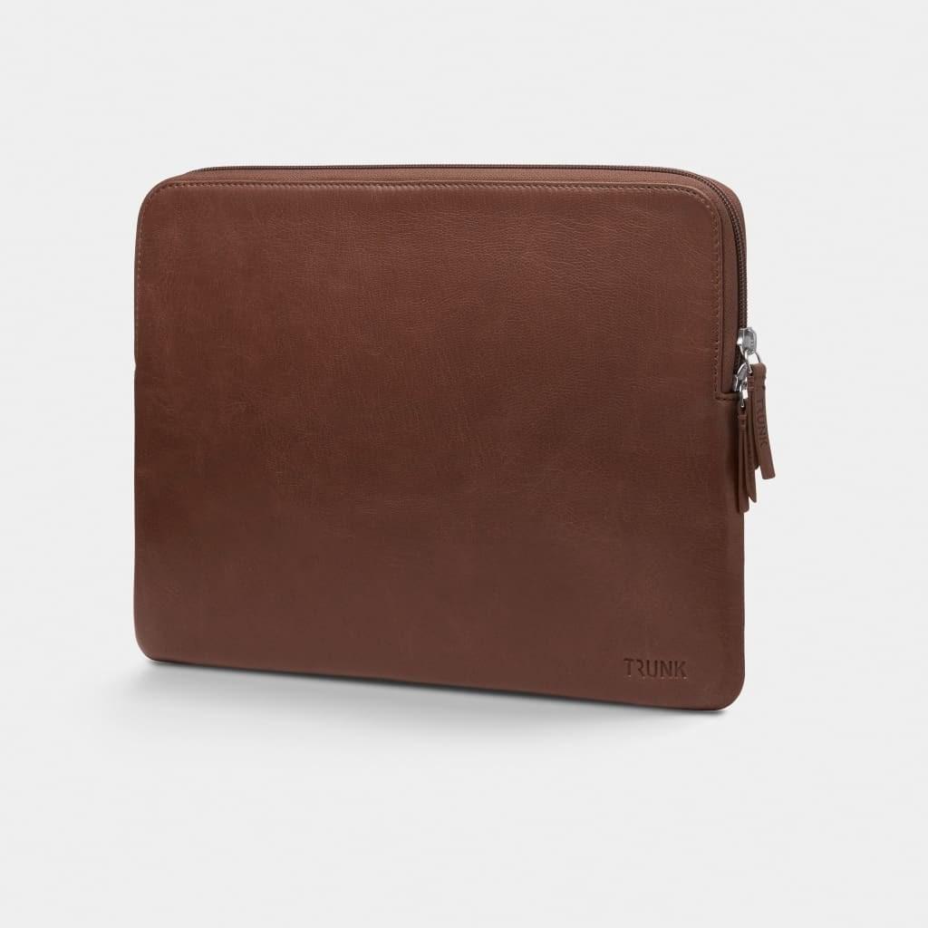 Læder sleeve til 14" MacBook Pro - brun (Trunk) billede
