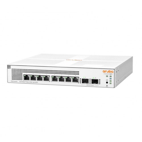 Netværksswitch Aruba Instant On 1930 L2+ Gigabit PoE, 8 porte, 1U, hvid