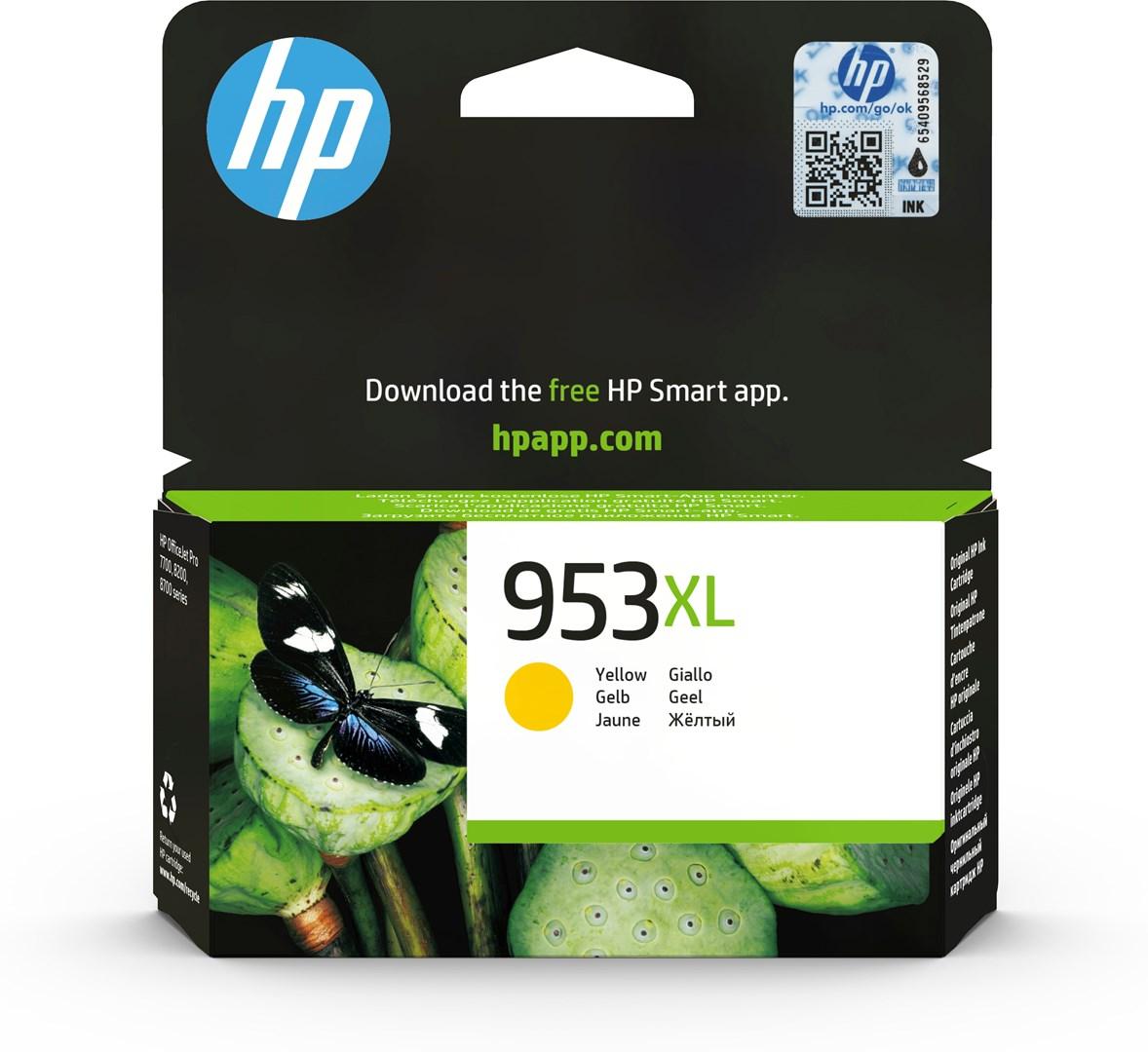 Blækpatron gul HP 953XL – original, høj kapacitet