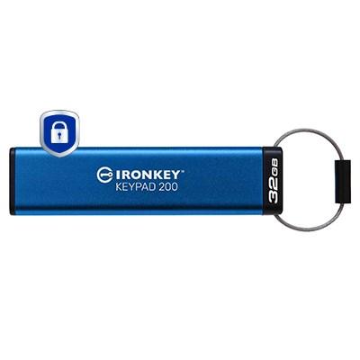 USB stik Kingston IronKey Keypad 200 32 GB hardwarekryptering AES-256, FIPS 140-3 niveau 3