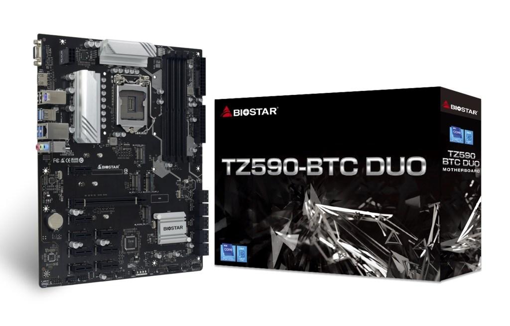 Bundkort Biostar TZ590-BTC DUO - Intel Z590, LGA 1200, ATX billede