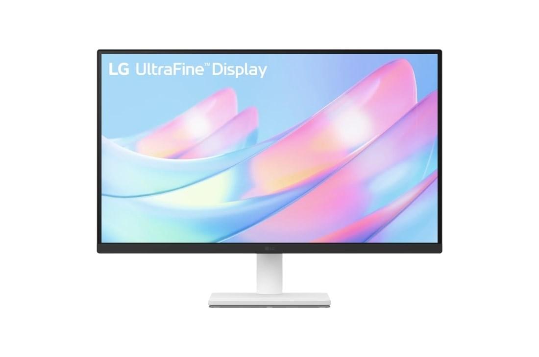 Skærm 27" LG 4K Ultra HD IPS (27US500-W) - hvid billede
