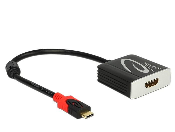 USB-C til HDMI adapter DELOCK 4K (4096 × 2160) - sort billede