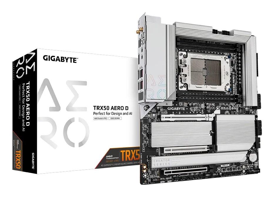Bundkort Gigabyte TRX50 AERO D - AMD sTR5, DDR5, Wi‑Fi 7, 10GbE, USB4 billede