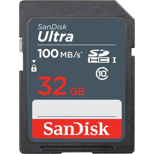 Hukommelseskort SanDisk Ultra 32 GB SDHC UHS-I Class 10 – 100 MB/s