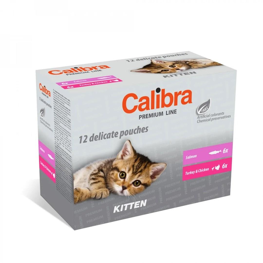 Vådfoder til kattekilling Calibra Premium – multipack 12×100 g
