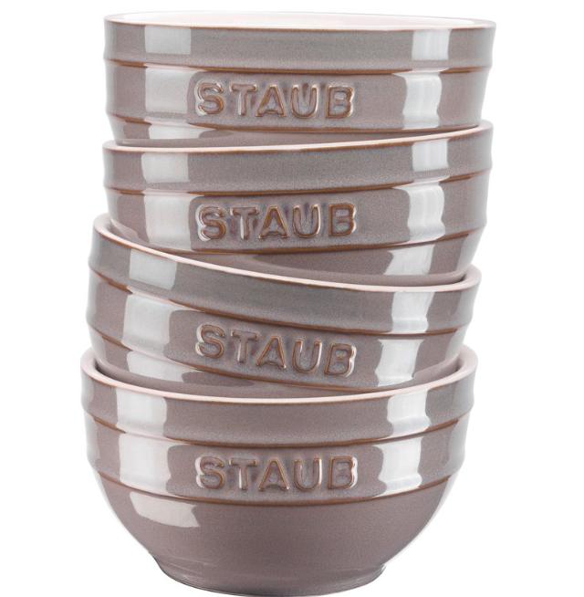 Skål sæt - STAUB keramik ramekin 700 ml, grå, rund (4 stk.)
