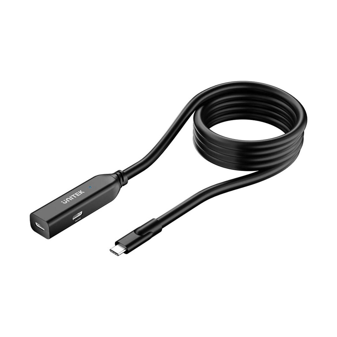 USB-C kabel 5 m – UNITEK U1335ABK01, forlængerkabel 2x USB-C