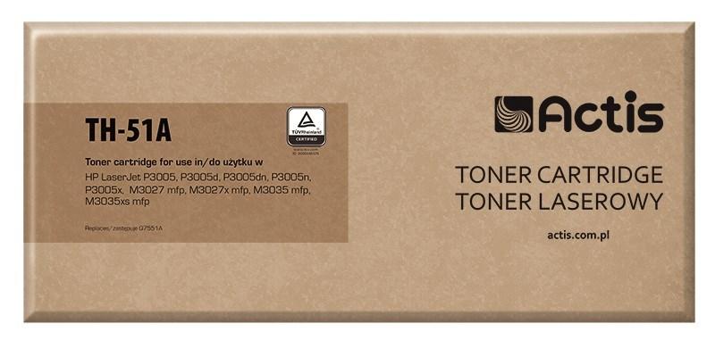 Tonerpatron Actis TH-51A - kompatibel med HP 51A (Q7551A), sort, standard, 6.500 sider