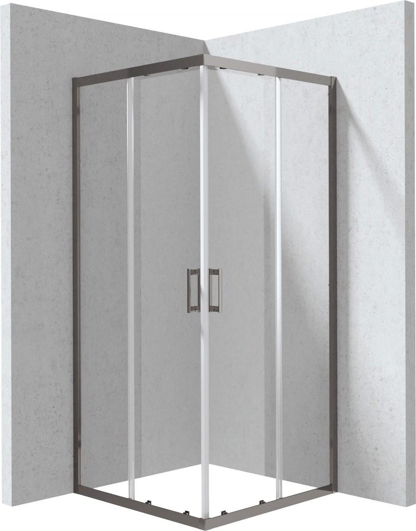 Brusekabine 80×80 cm - deante, firkantet hjørneløsning