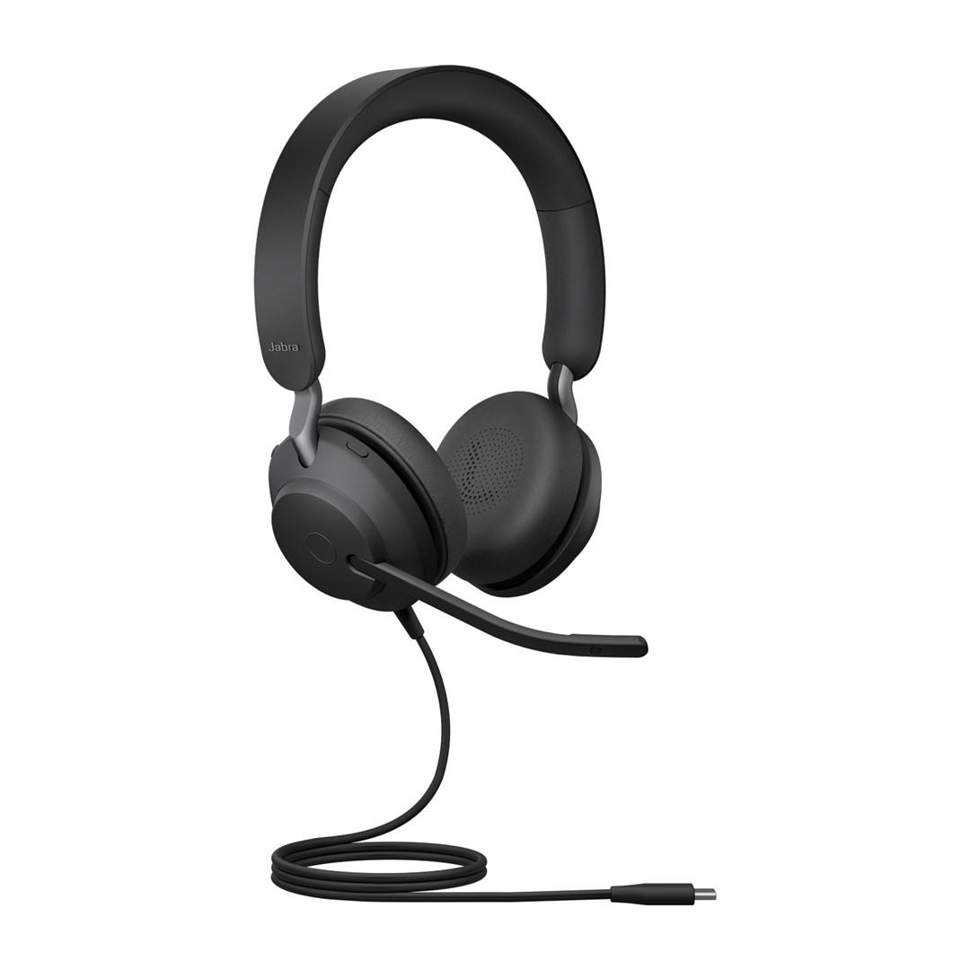 Høretelefoner med mikrofon Jabra Evolve2 40 SE USB-C UC stereo billede