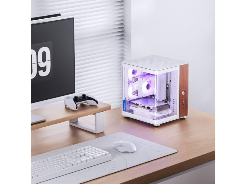 Jonsbo TK-0 PC Gehäuse, Mini-Tower, Mini-ITX, Tempered Glass, Holz