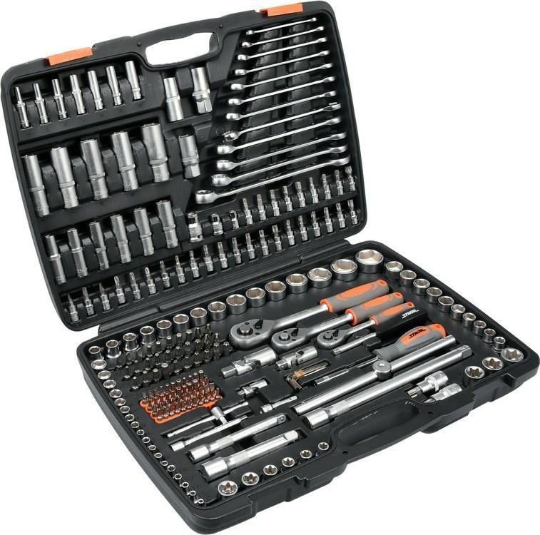 Topnøglesæt 216 dele 1/2", 3/8", 1/4" STHOR T58691