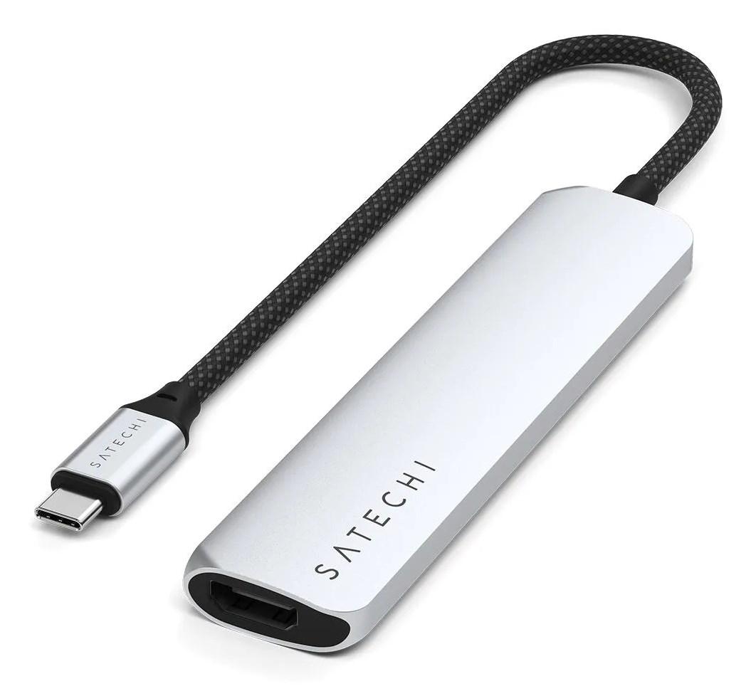 USB-C hub Satechi ST-P6SS - 6 porte, 10 Gbit/s, sølv billede