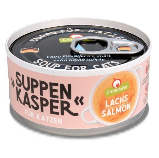 Kattesnacks vådsuppe med laks - GranataPet Suppenkasper, 70 g