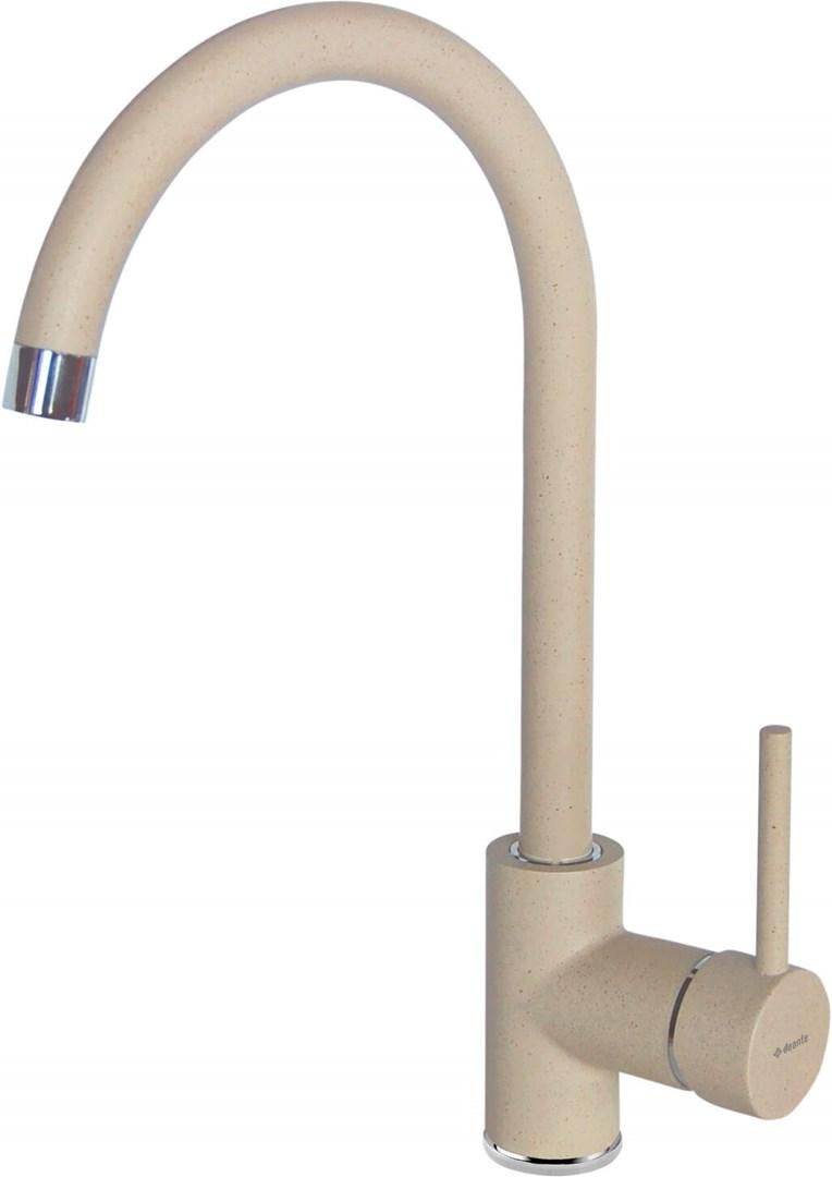 Køkkenarmatur deante - elegant buet tud, sand/beige