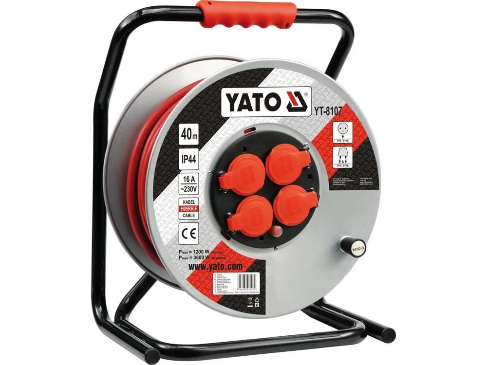 Kabeltromle 40 m - YATO YT-8107, 4 stik, IP44