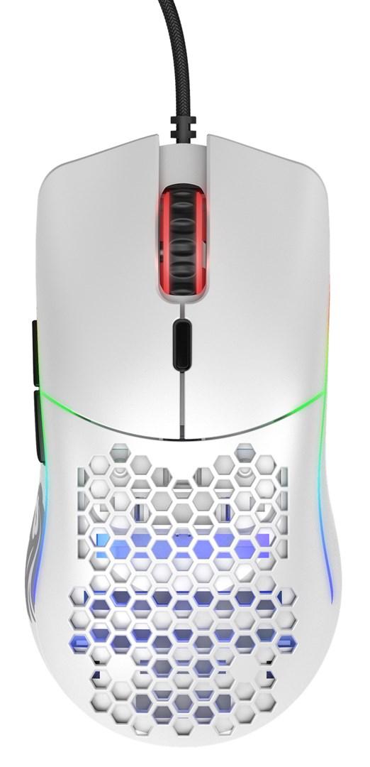 Gaming mus GLORIOUS Model O- (højrehånd) - hvid, USB, optisk 3.200 DPI