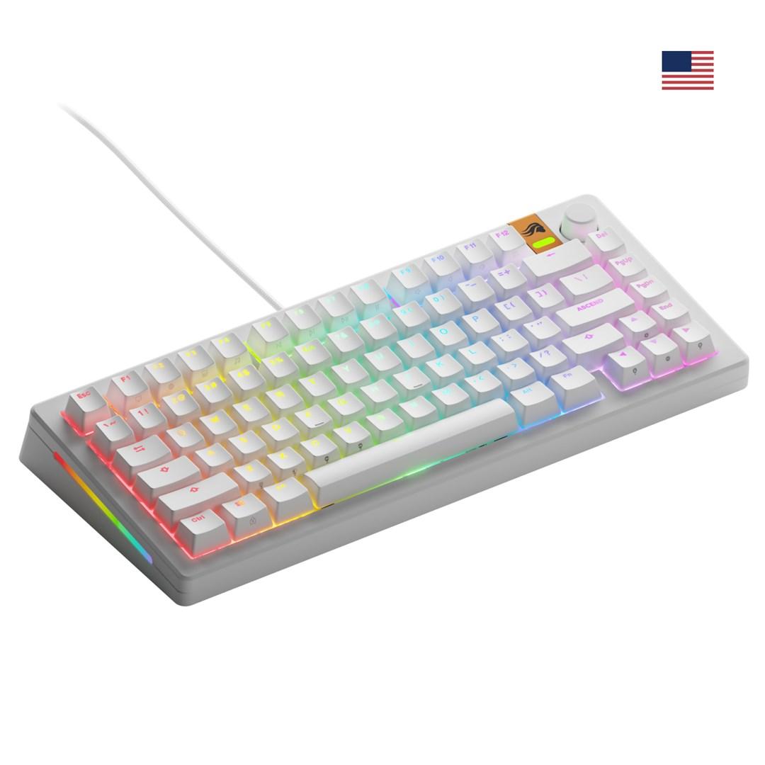 Tastatur gaming GLORIOUS GMMK 3 HE 75% kablet – hvid (US)