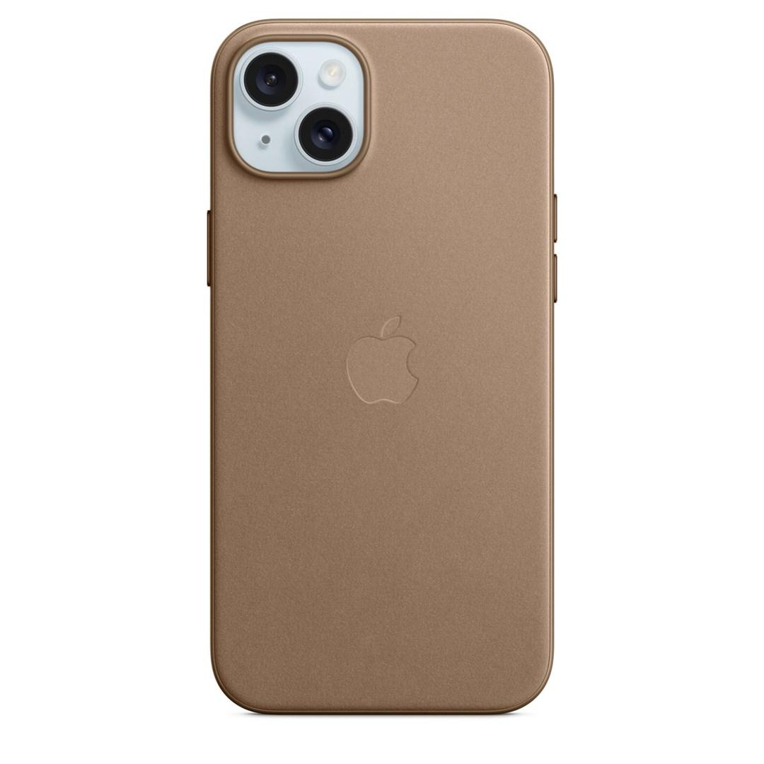 Mobilcover Apple iPhone 15 Plus FineWoven med MagSafe - Taupe billede