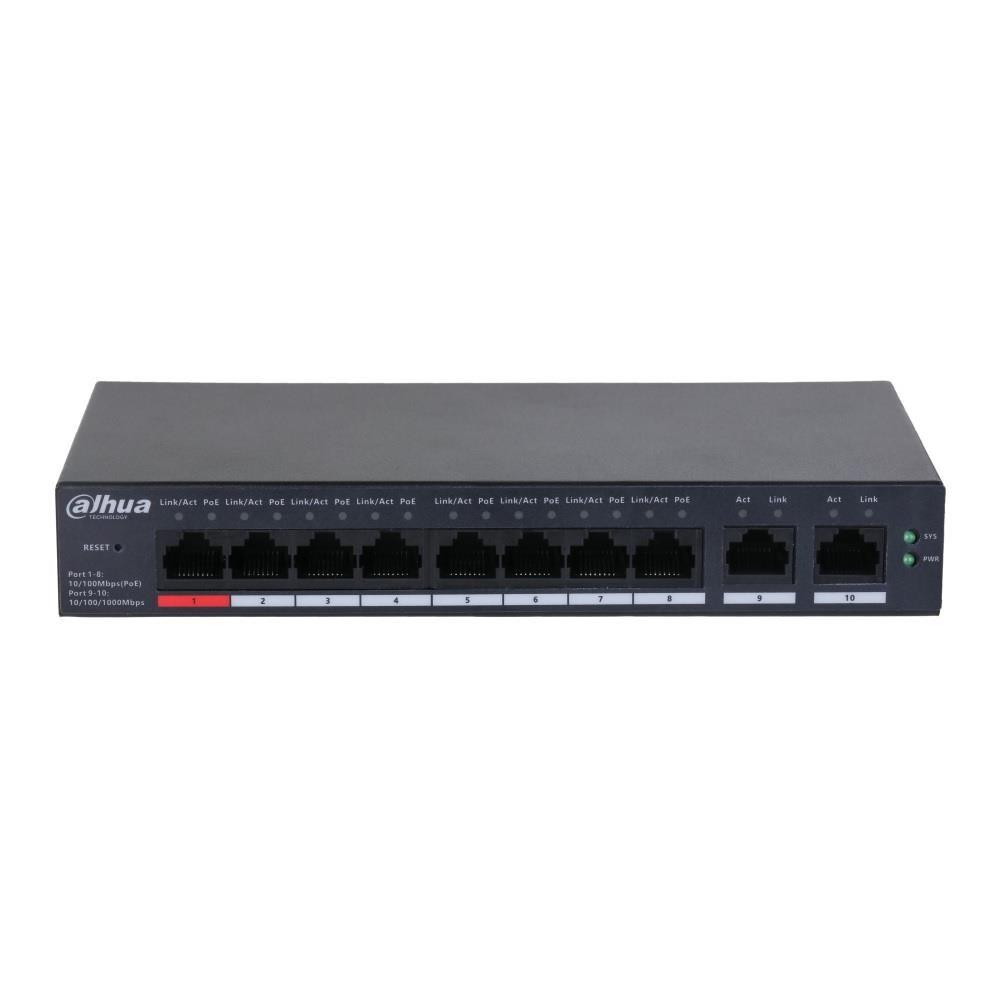 Netværksswitch DAHUA CS4010-8ET-110 – 10-ports PoE billede