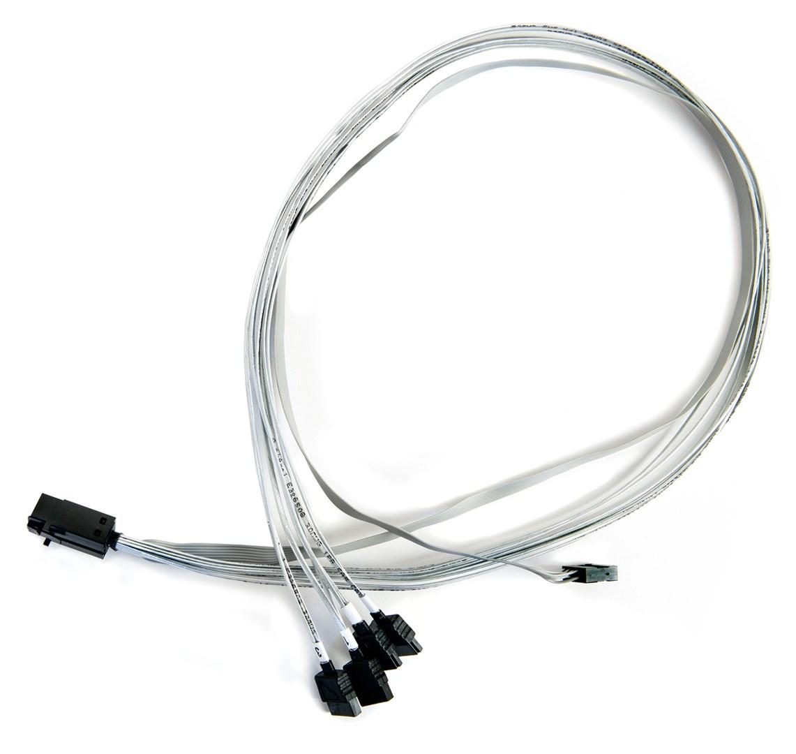 Kabeladapter Adaptec I-HDMSAS til 4x SATA, 0,8 m, 6 Gbit/s, grå billede
