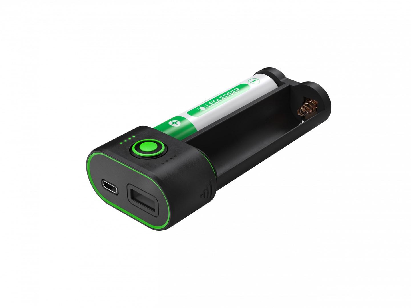 Powerbank Ledlenser Flex7 6.800 mAh - sort/grøn