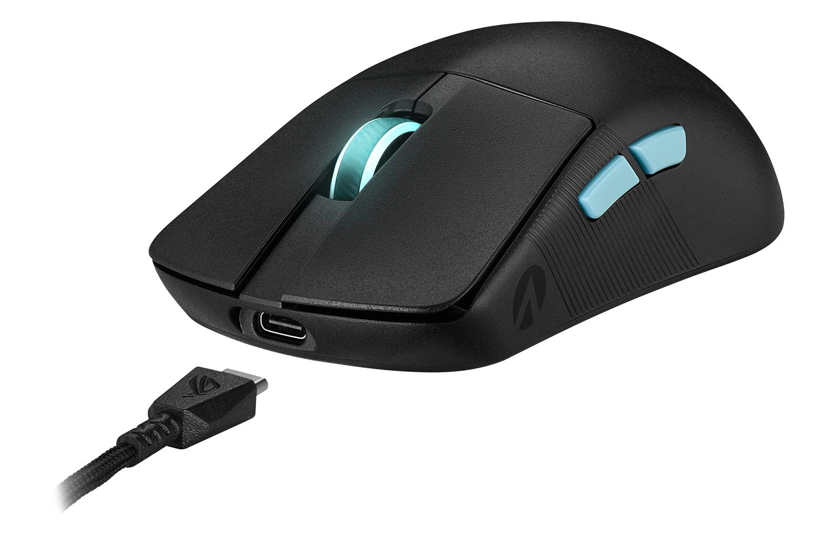 Gaming mus ASUS ROG Harpe Ace Aim Lab Edition - trådløs/USB, optisk, 36.000 DPI (ambidextrous) billede