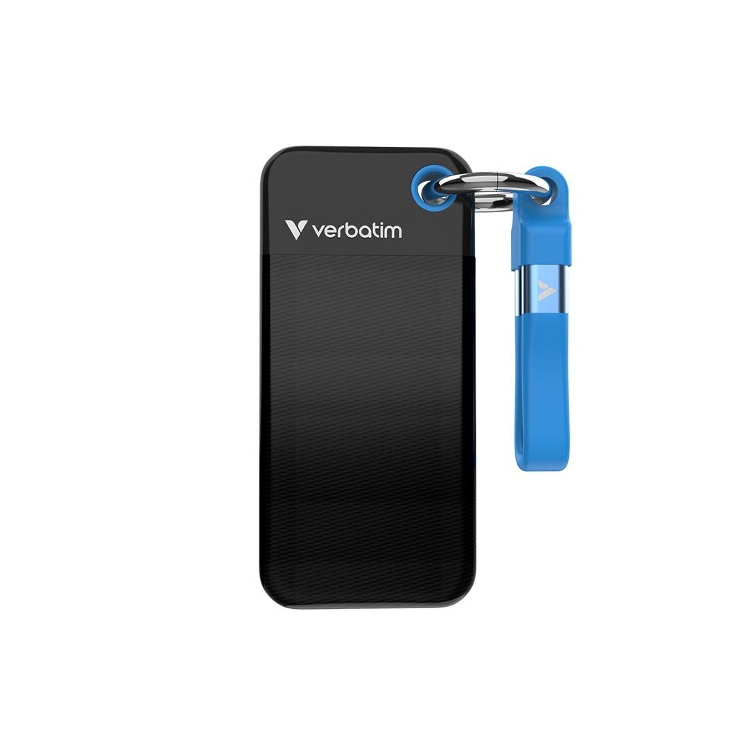 Ekstern SSD Verbatim Pocket USB 3.2 Gen 2 1 TB – sort/blå billede