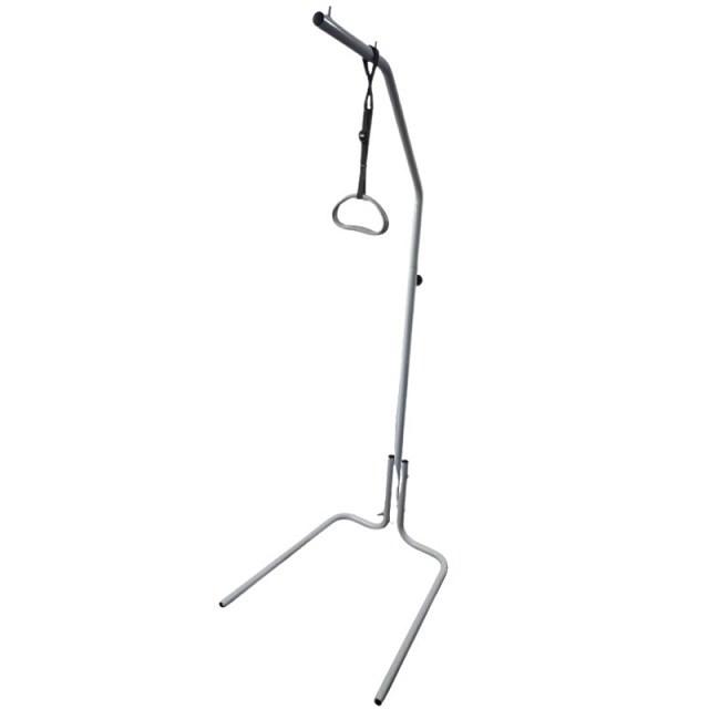 Sengegalge på gulv  MDH LIFT ROUND POLE, lysegrå stål