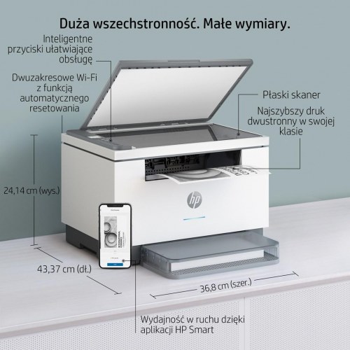 Laserprinter sort/hvid HP LaserJet MFP M234dw med Wi‑Fi, duplex og scanner
