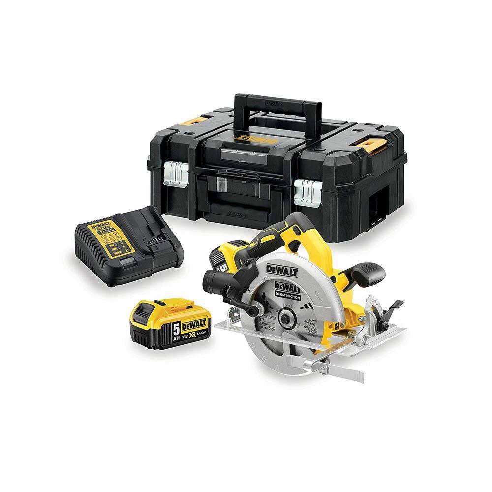 Rundsav akku DeWALT DCS570P2-QW 18 V, 18,4 cm – 5.500 o/min billede