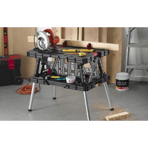Sammenklappeligt arbejdsbord – Keter portable workbench, sort