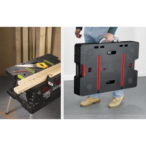 Sammenklappeligt arbejdsbord – Keter portable workbench, sort