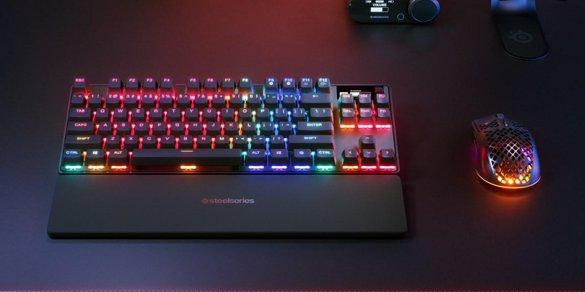 Gaming tastatur SteelSeries Apex Pro TKL Wireless Gen 3 – RGB, OLED, USB/RF/Bluetooth, QWERTY UK, sort billede