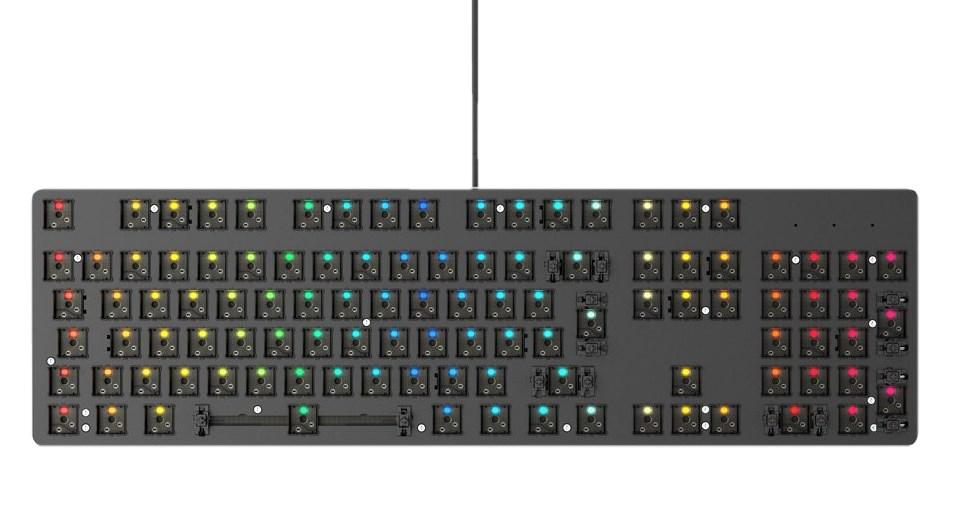 Tastatur til gaming GLORIOUS GMMK RGB ISO – fuld størrelse, sort, USB billede