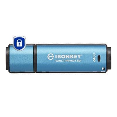 USB stik Kingston IronKey 64 GB Vault Privacy 50 - AES‑256, FIPS 197