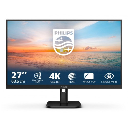 Skærm 27" Philips 4K Ultra HD IPS (27E1N1800A) – sort