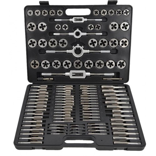 Gevindværktøj sæt med snitbakker og tappe – 110 dele