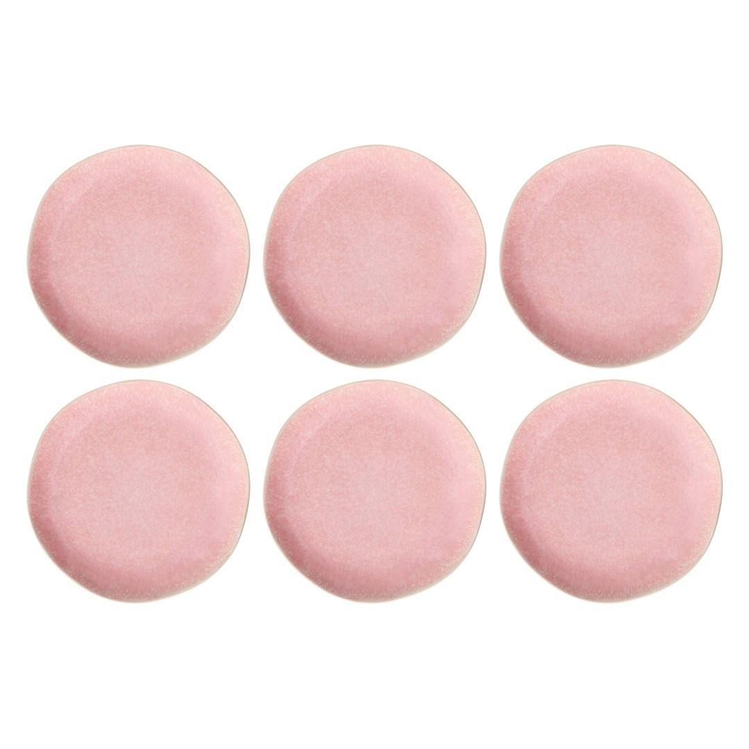 Middags tallerkener 27 cm – Rose&Tulipani Concerto Fuse Rosa, sæt med 6