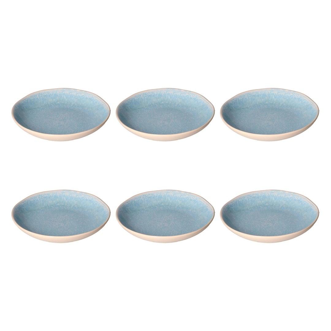 Sæt med 6 suppetallerkener 21 cm – Rose&Tulipani Concerto Fuse Azzurro