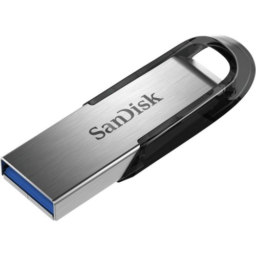USB-stick SanDisk Ultra Flair 256 GB – USB Type-A 3.2 Gen 1, sort/sølv